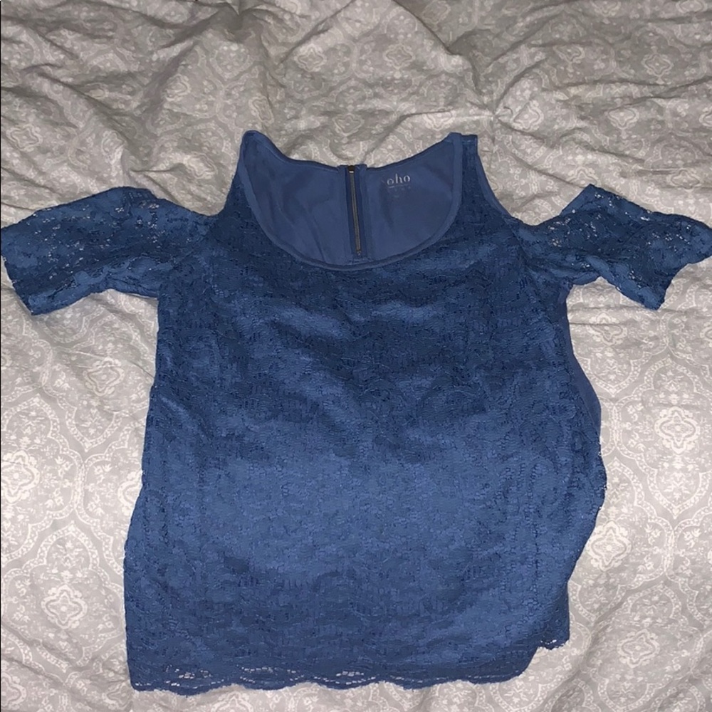 Women’s Blue Lace Blouse